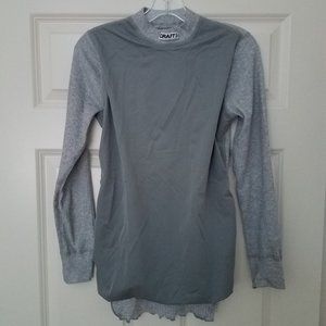 CRAFT Gray Crewneck Front Wind Panel Performance Base Layer Shirt - Women's S